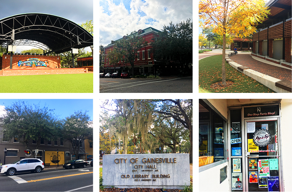 Picture of downtown Gainesville during the day