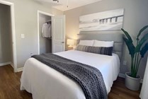 Stay organized with large walk-in closets, featuring customized shelving for an efficient and stylish storage solution. 